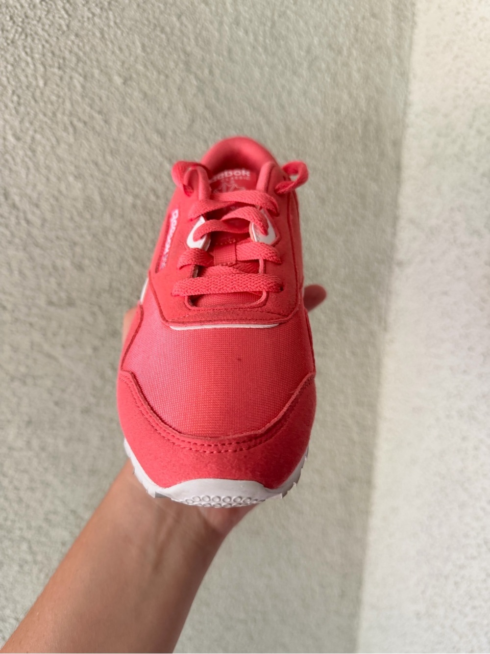 Reebok Kids Coral Pink Low-Top Sneakers with White Accents - Picture 2 of 9